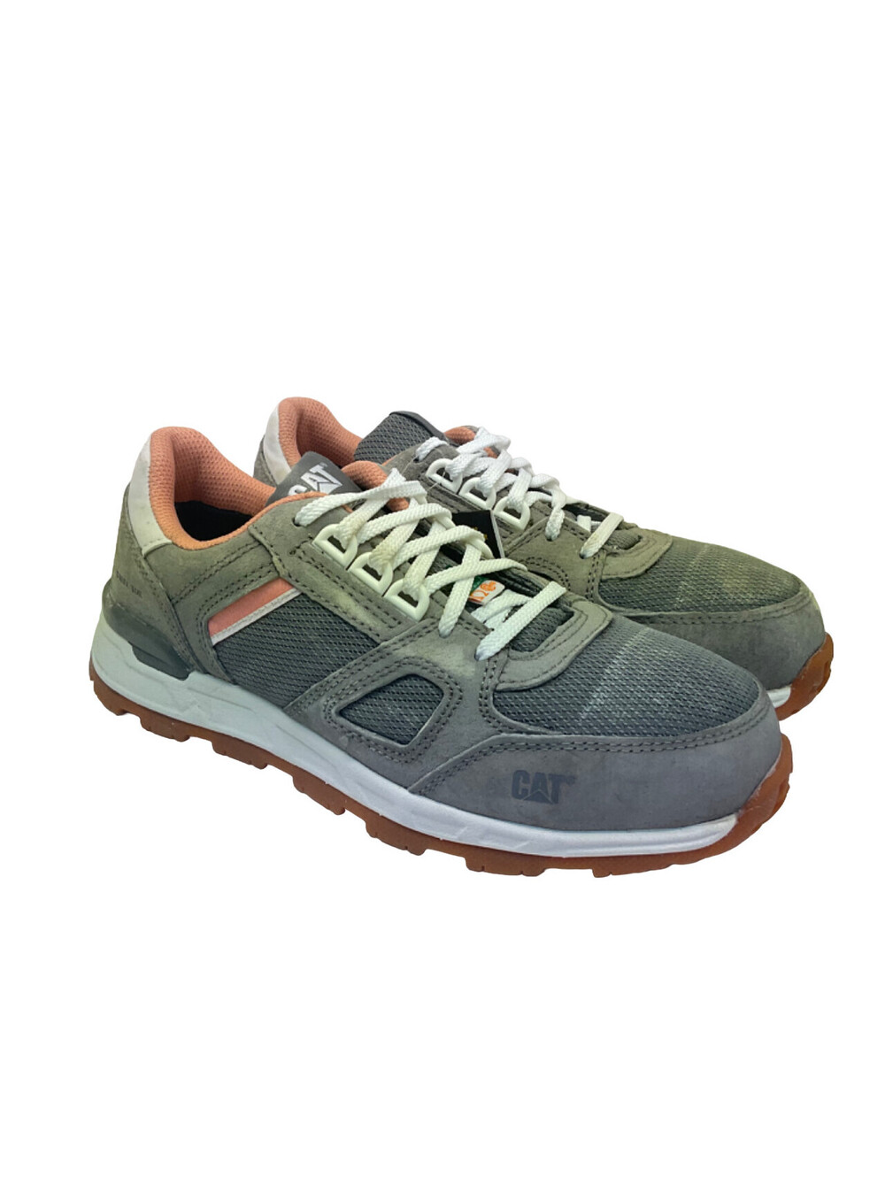 CATERPILLAR CAT Women's Woodward Steel Toe Steel Plate Work Shoes Grey Size 6.5M